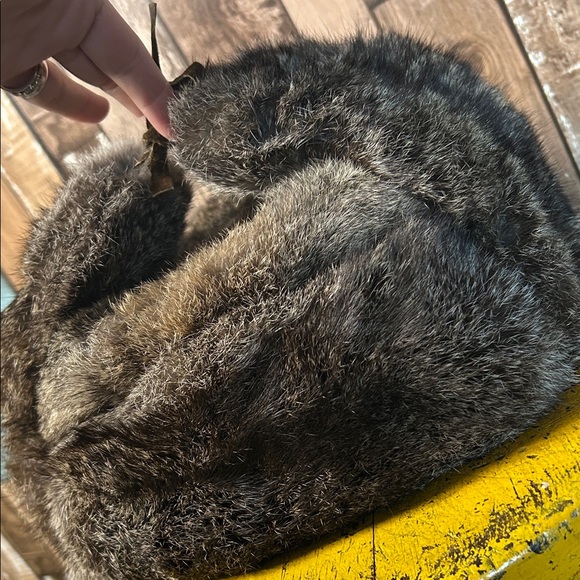 Authentic warm Gray Fur Hat vintage - Picture 6 of 13